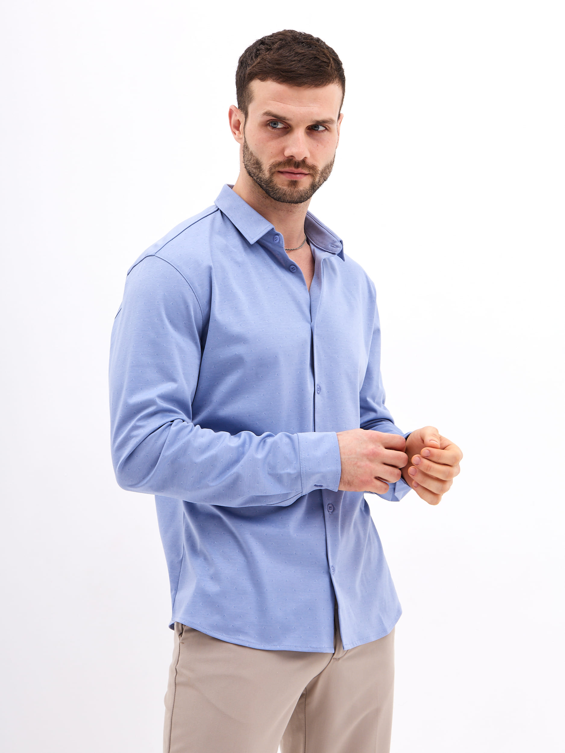 SK213/131/1322/ZN Рубашка трикотажная мужская