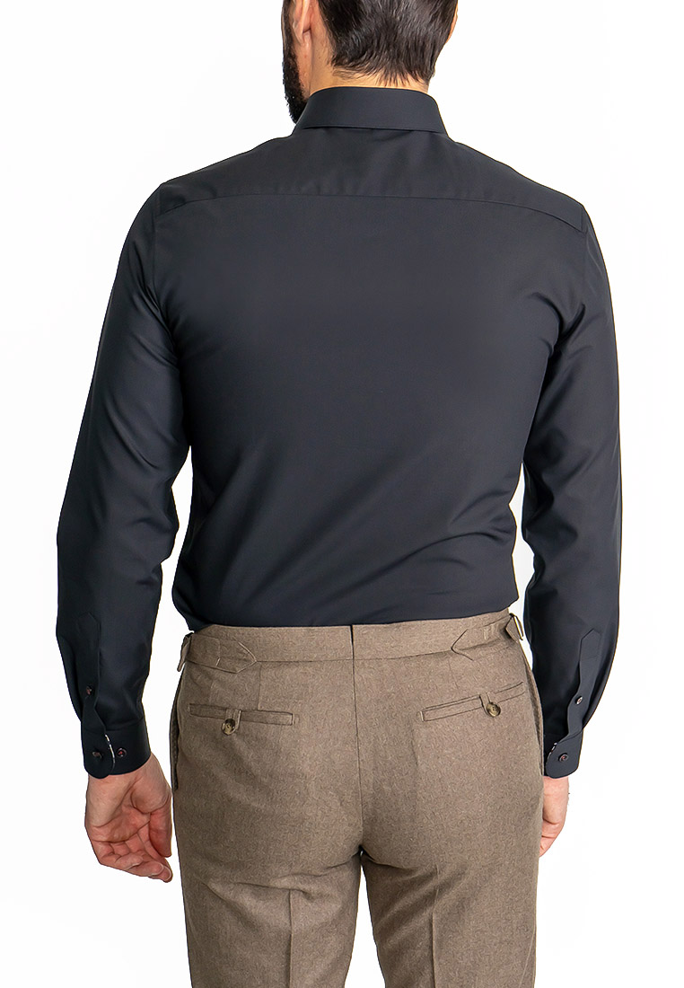 340/139/BLK/ZN/1p Сорочка мужская длинный рукав