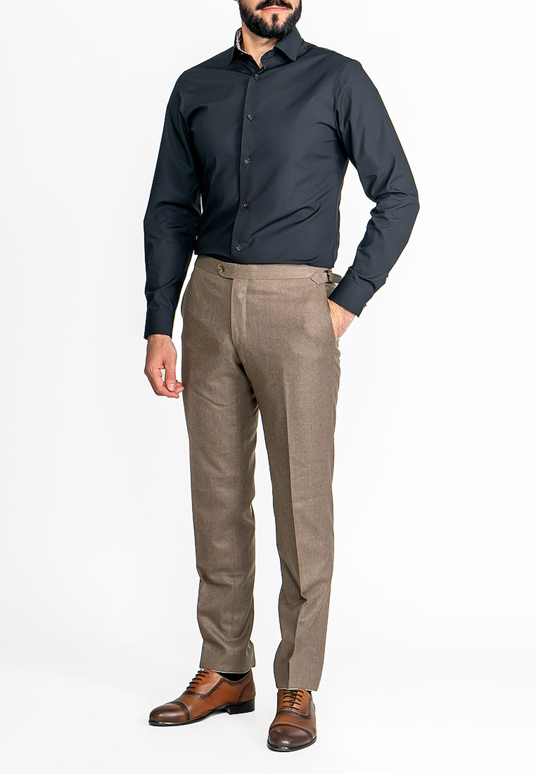 340/139/BLK/ZN/1p Сорочка мужская длинный рукав