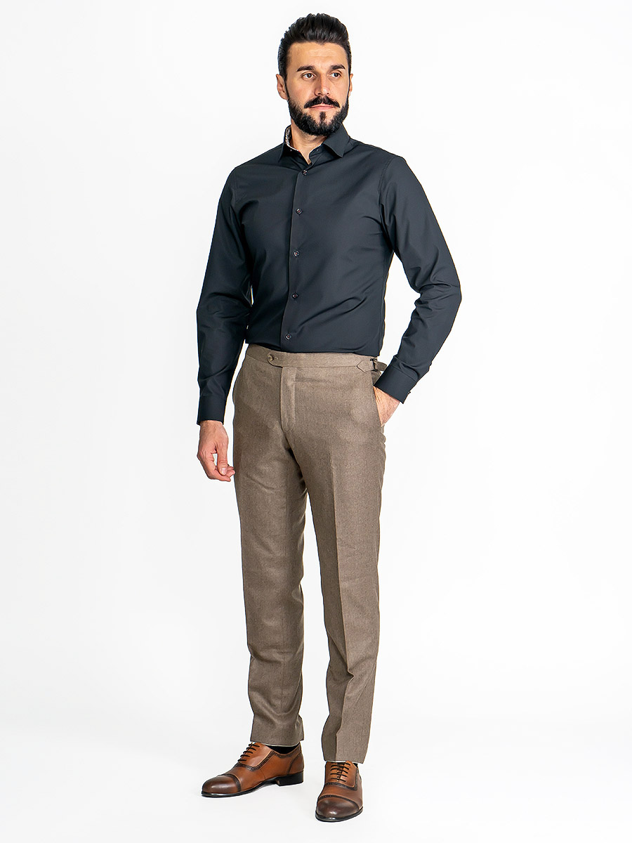 340/139/BLK/ZN/1p Сорочка мужская длинный рукав