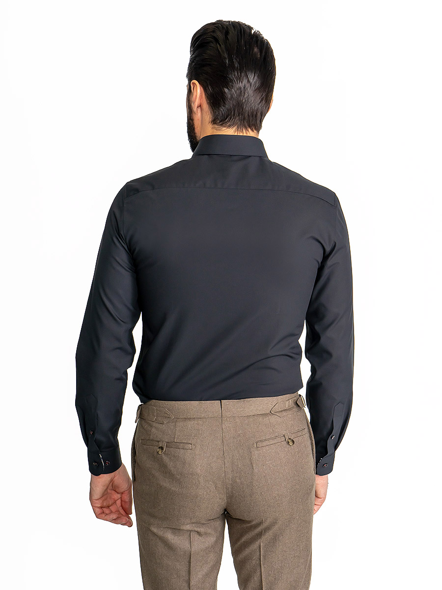 340/139/BLK/ZN/1p Сорочка мужская длинный рукав