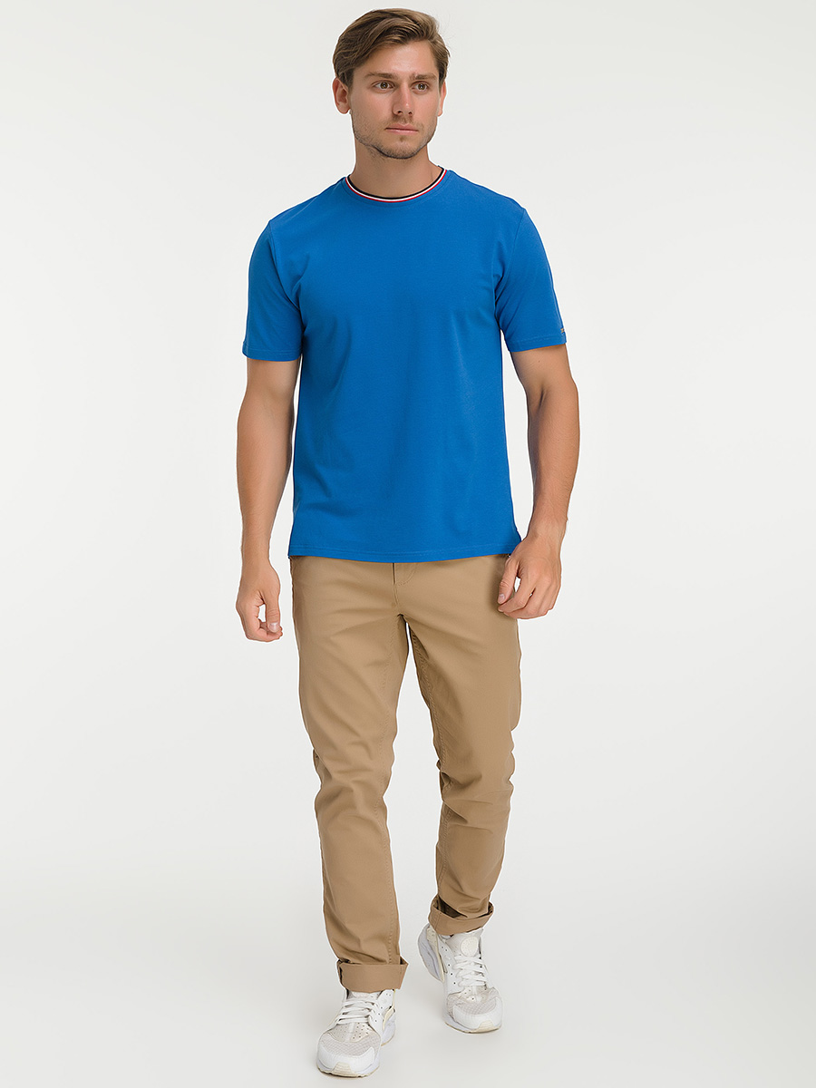 G145-TS-51 (яр.синий) Джемпер мужской короткий рукав