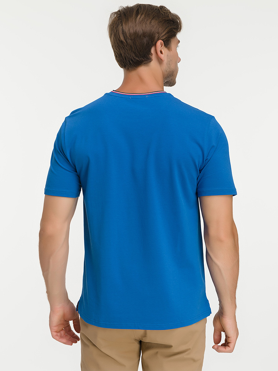 G145-TS-51 (яр.синий) Джемпер мужской короткий рукав