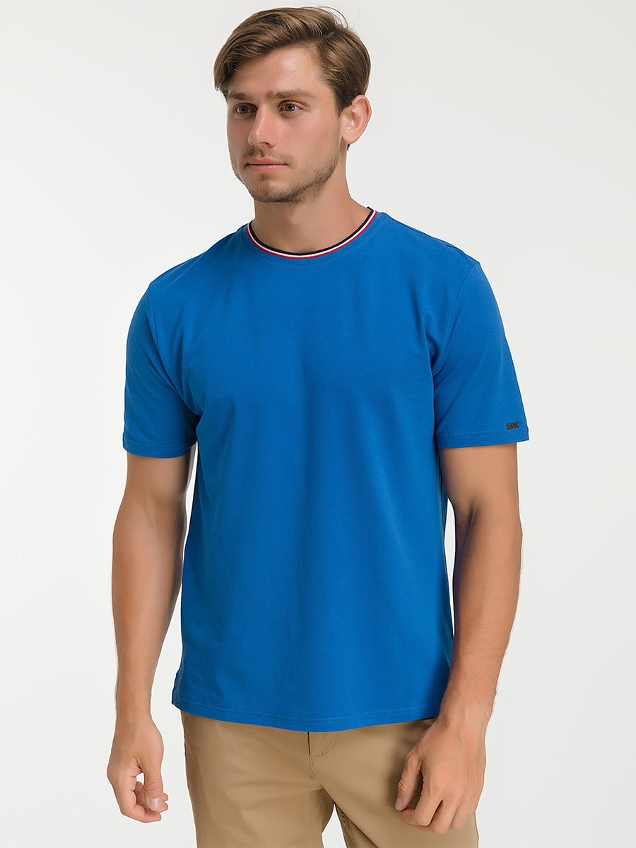 G145-TS-51 (яр.синий) Джемпер мужской короткий рукав