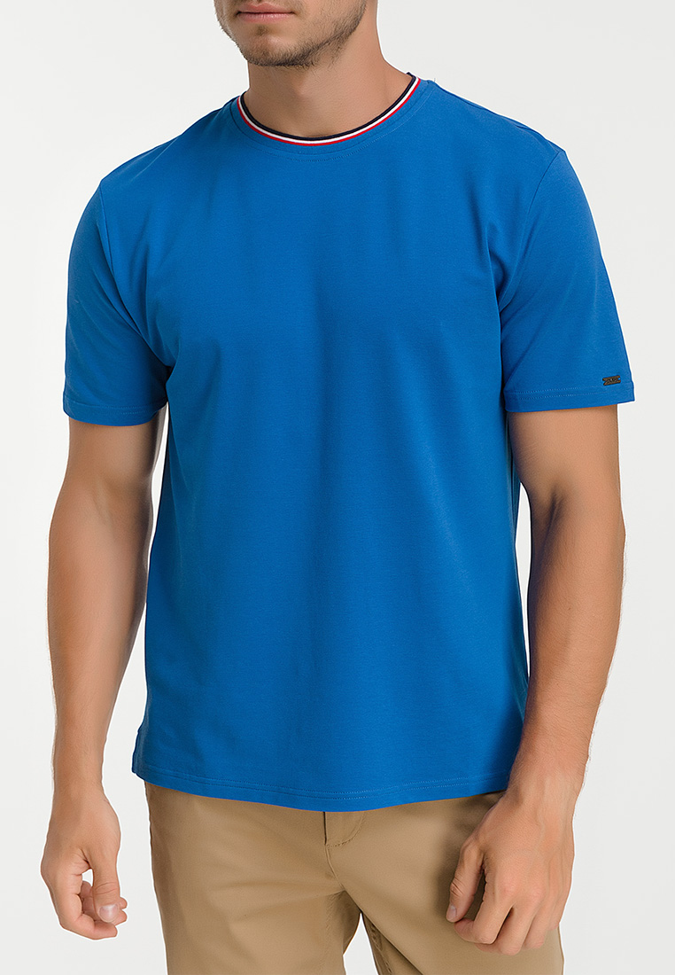 G145-TS-51 (яр.синий) Джемпер мужской короткий рукав