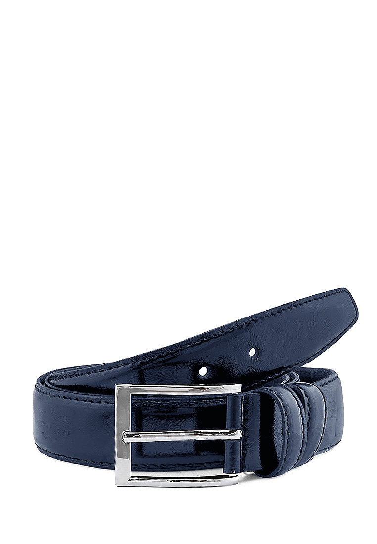 Cr17 напаллан синий Ремень кожаный мужской