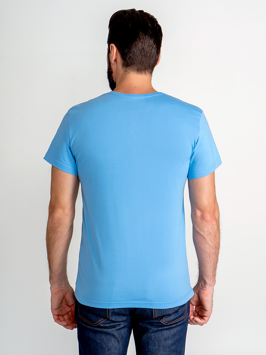 G145-RD-3025 (голубой) Футболка мужская короткий рукав