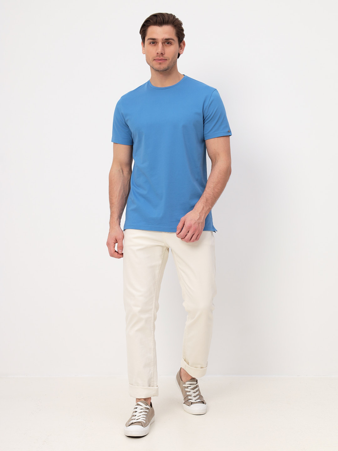 G145-PO4T-SA5047 (джинс) Футболка мужская короткий рукав