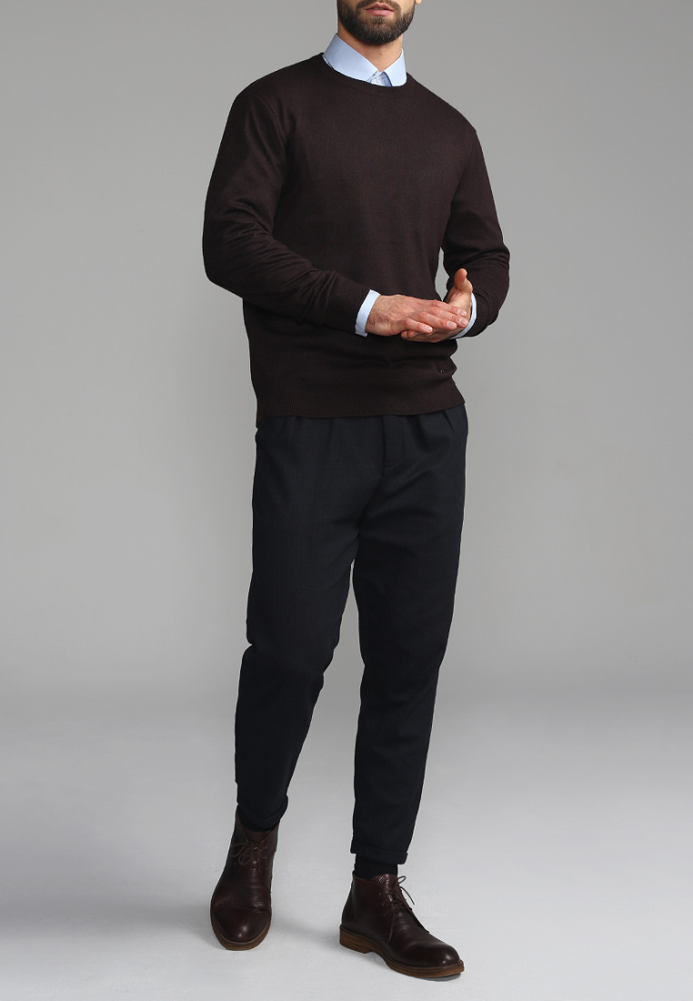 G121-DA54 шоколад Джемпер мужской