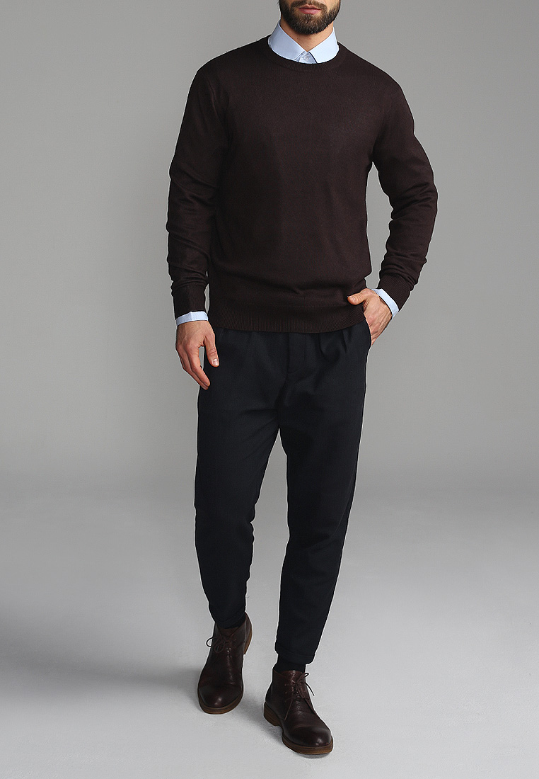 G121-DA54 шоколад Джемпер мужской