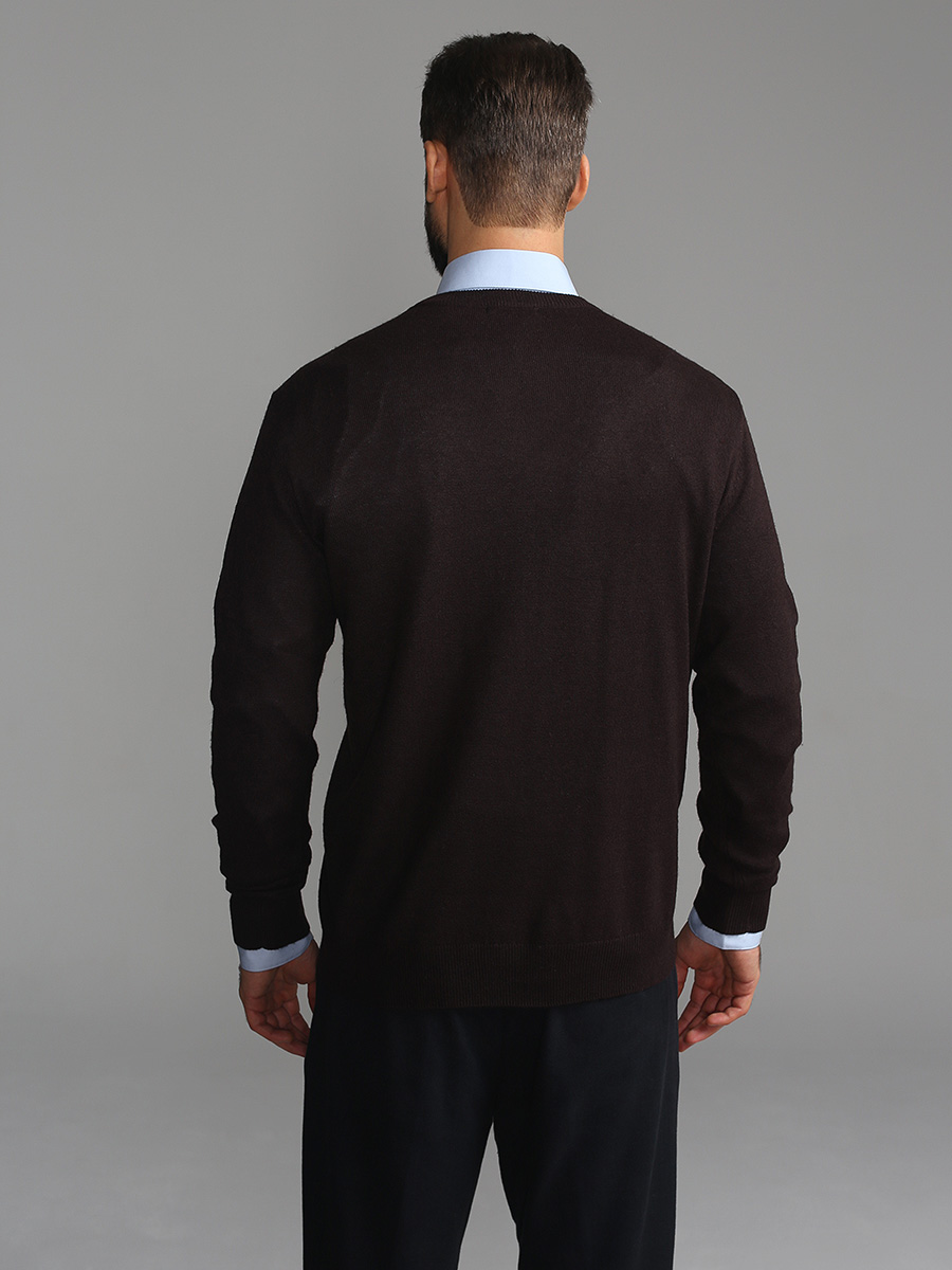 G121-DA54 шоколад Джемпер мужской