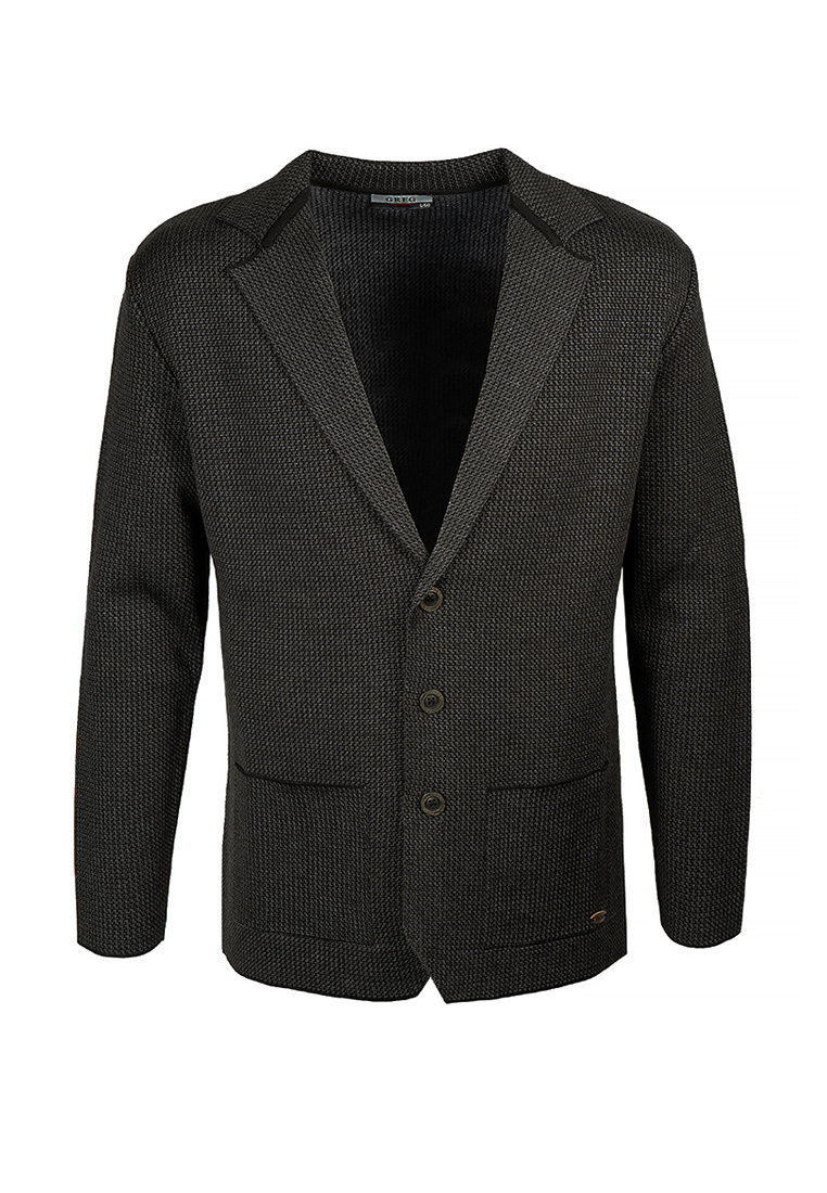 G136-KF-микро Z (т.серый/чёрн.) Кардиган мужской