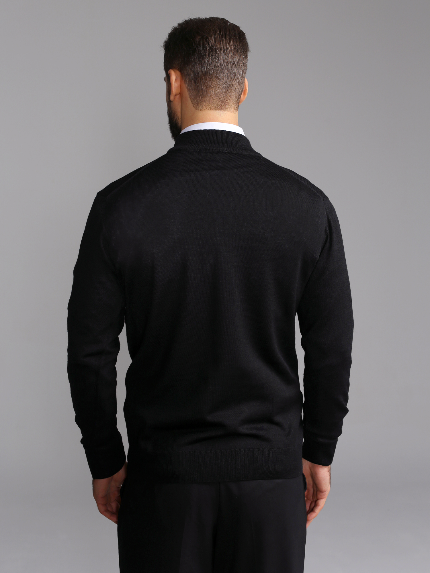 G122-AN181018А (черный) Джемпер мужской