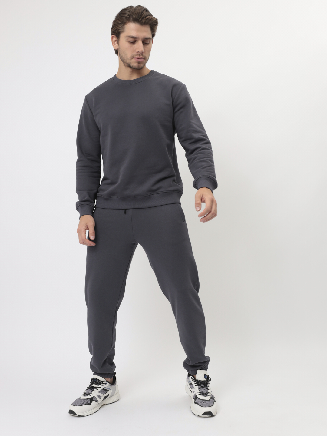 G121-OZ03-50 (т.серый) Свитшот мужской