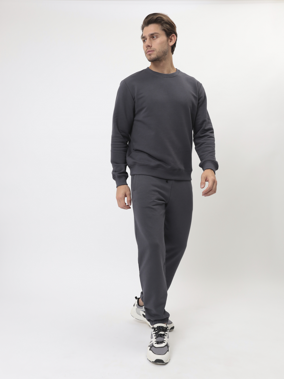 G121-OZ03-50 (т.серый) Свитшот мужской