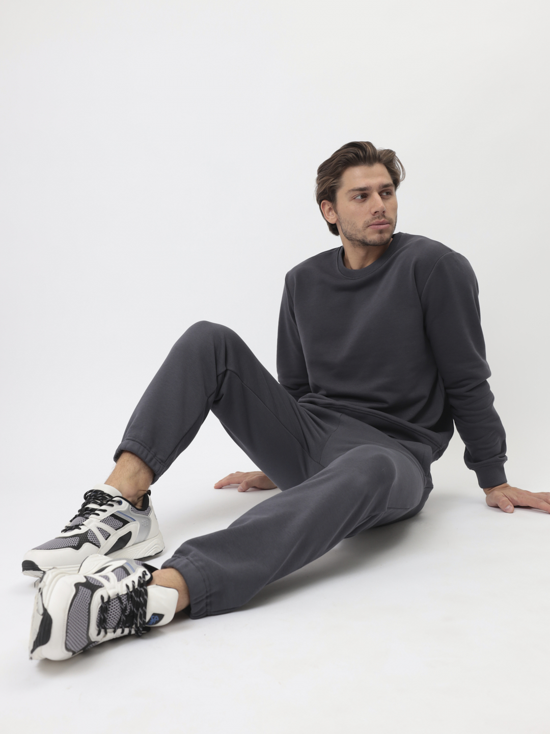 G121-OZ03-50 (т.серый) Свитшот мужской