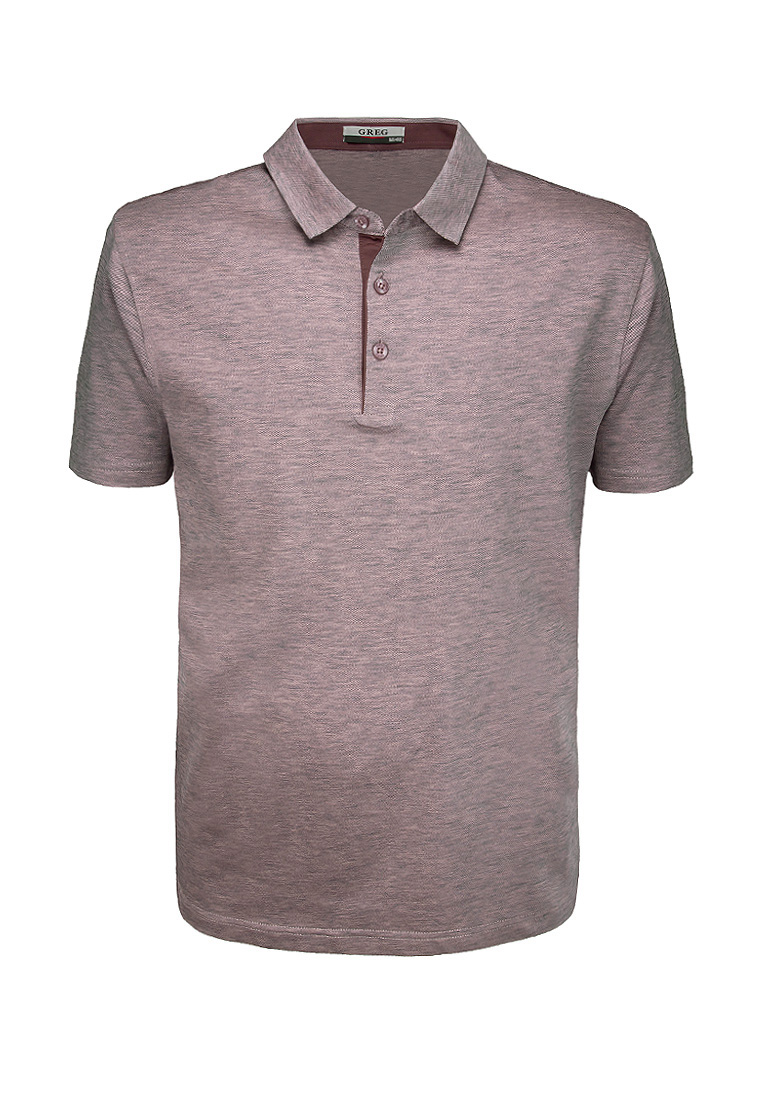 G144-TG9873-1 (синий беж) Джемпер мужской с воротником поло короткий рукав