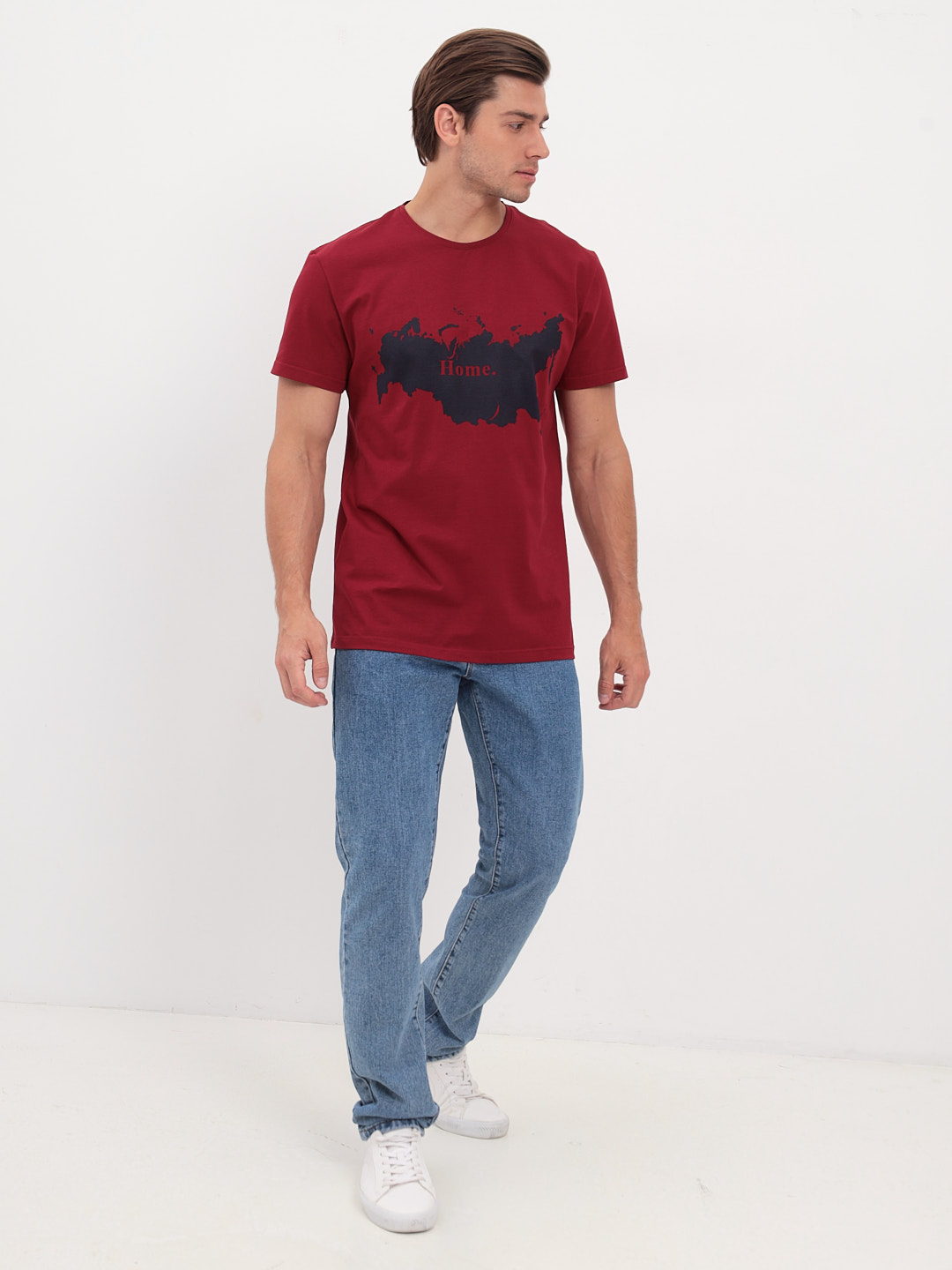 G145KO-SA-S5068-Home (бордовый) Футболка мужская короткий рукав