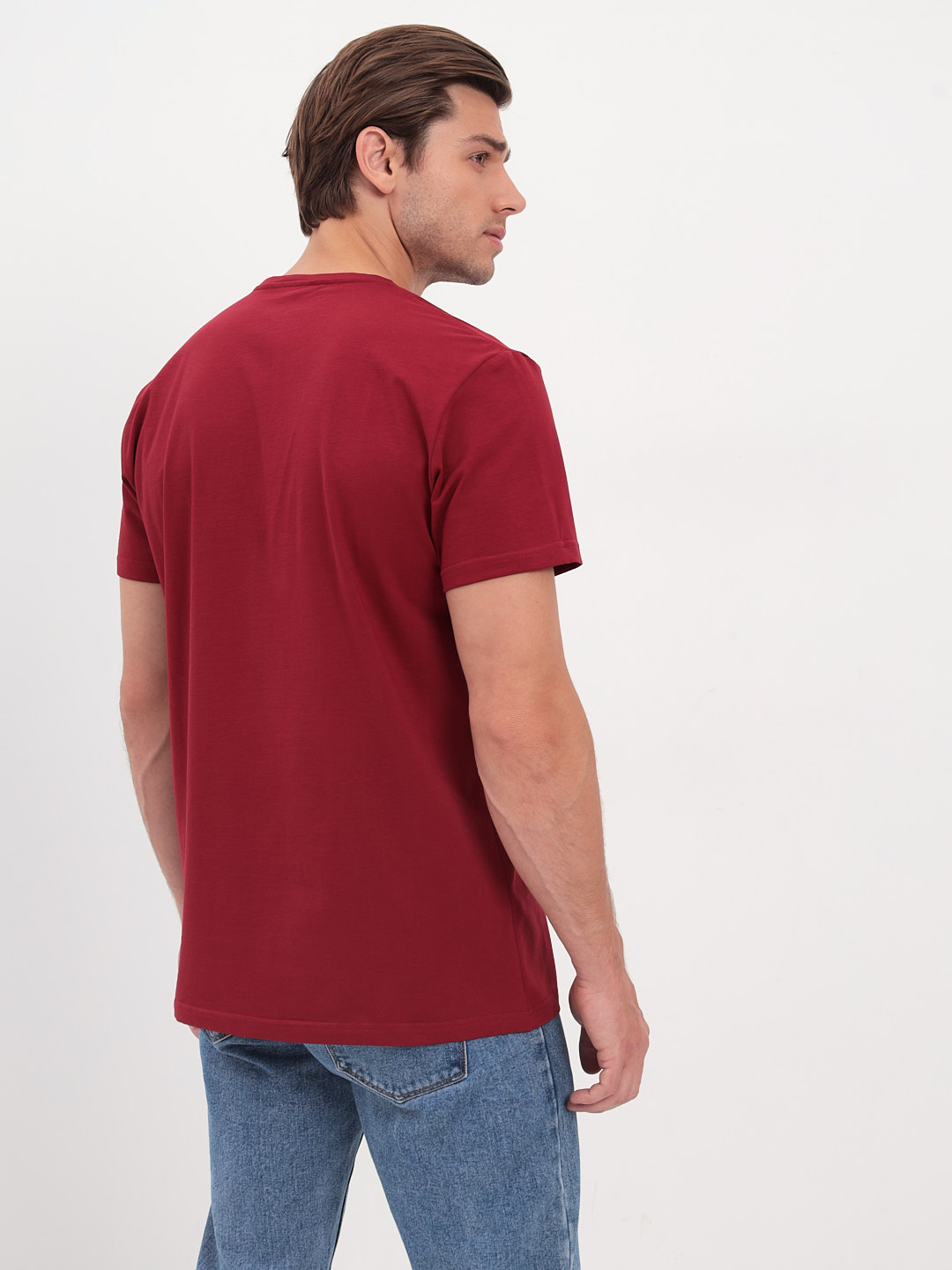 G145KO-SA-S5068-Home (бордовый) Футболка мужская короткий рукав