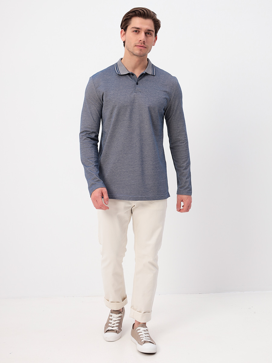 G155V-PH24-OZ5 (коричневый) Джемпер мужской с воротником поло