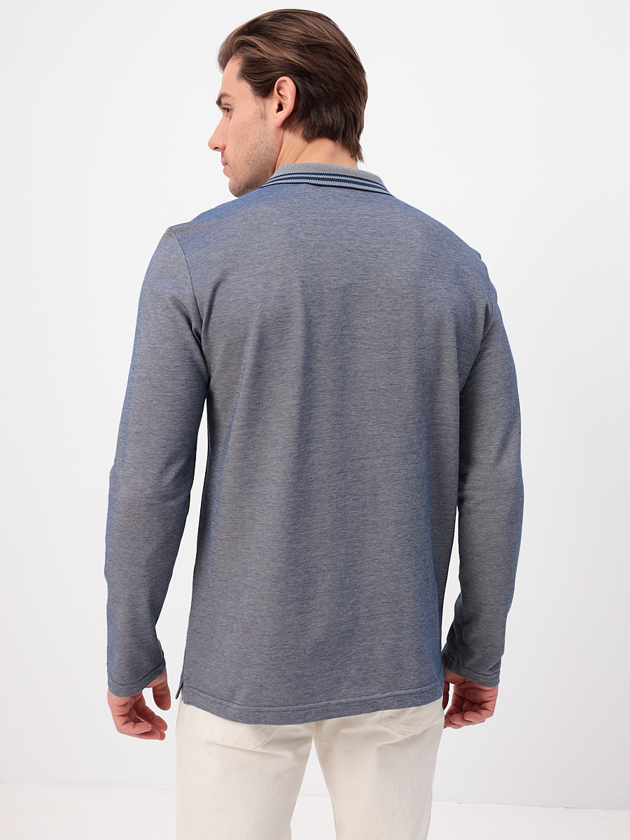 G155V-PH24-OZ5 (коричневый) Джемпер мужской с воротником поло