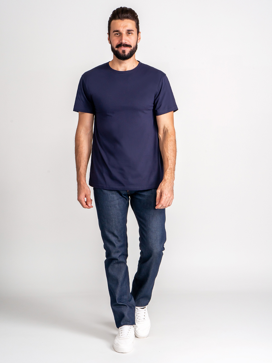 G145-RD-3002 (т.синий) Футболка мужская короткий рукав