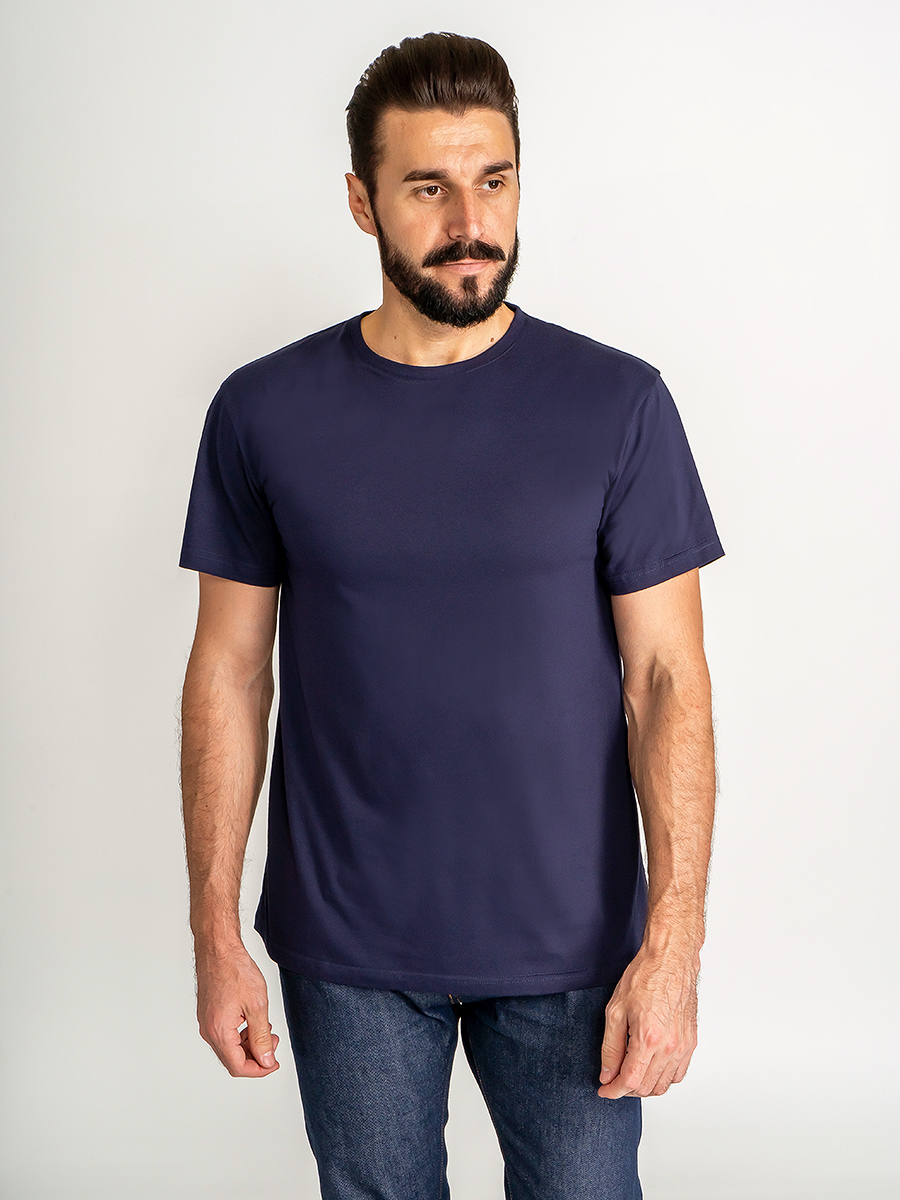 G145-RD-3002 (т.синий) Футболка мужская короткий рукав