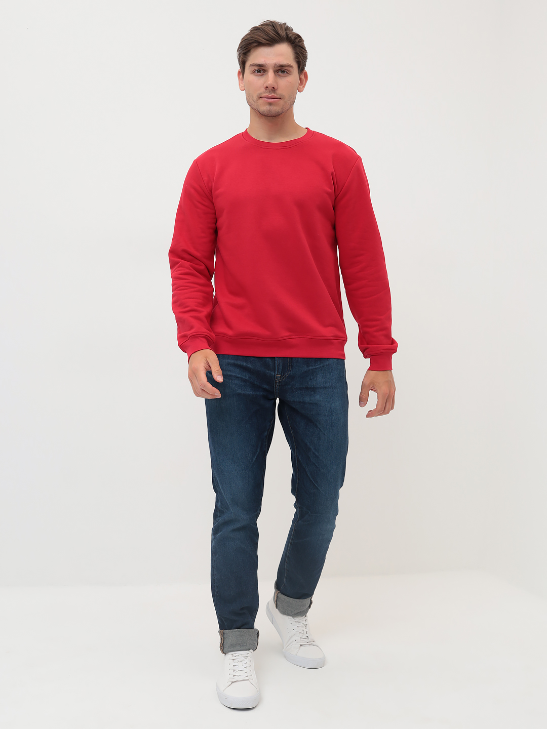 G121-RM-1044 (красный) Свитшот мужской