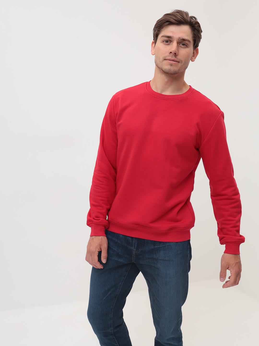 G121-RM-1044 (красный) Свитшот мужской
