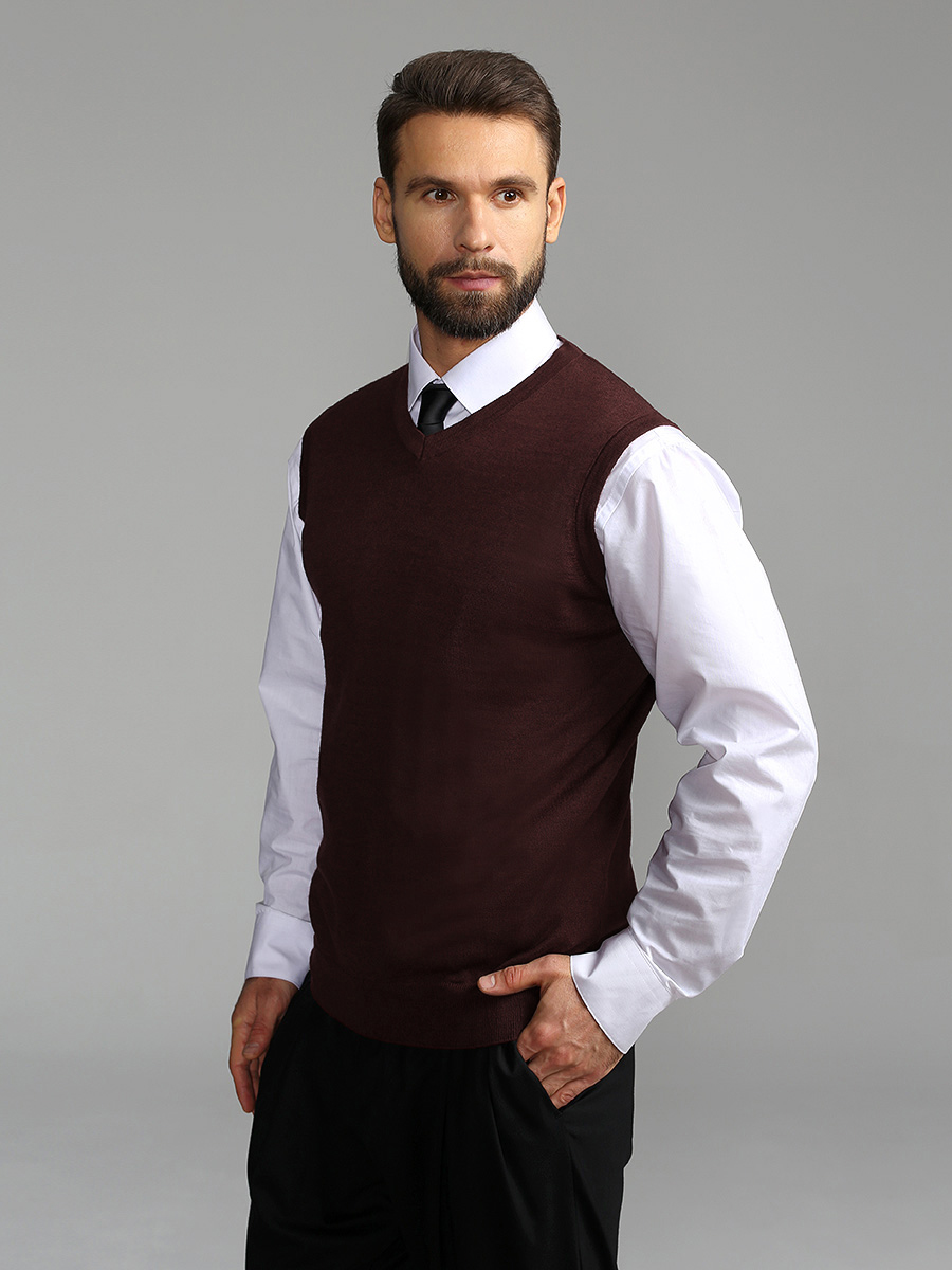 G125-AN241944А (шоколад) Жилет мужской