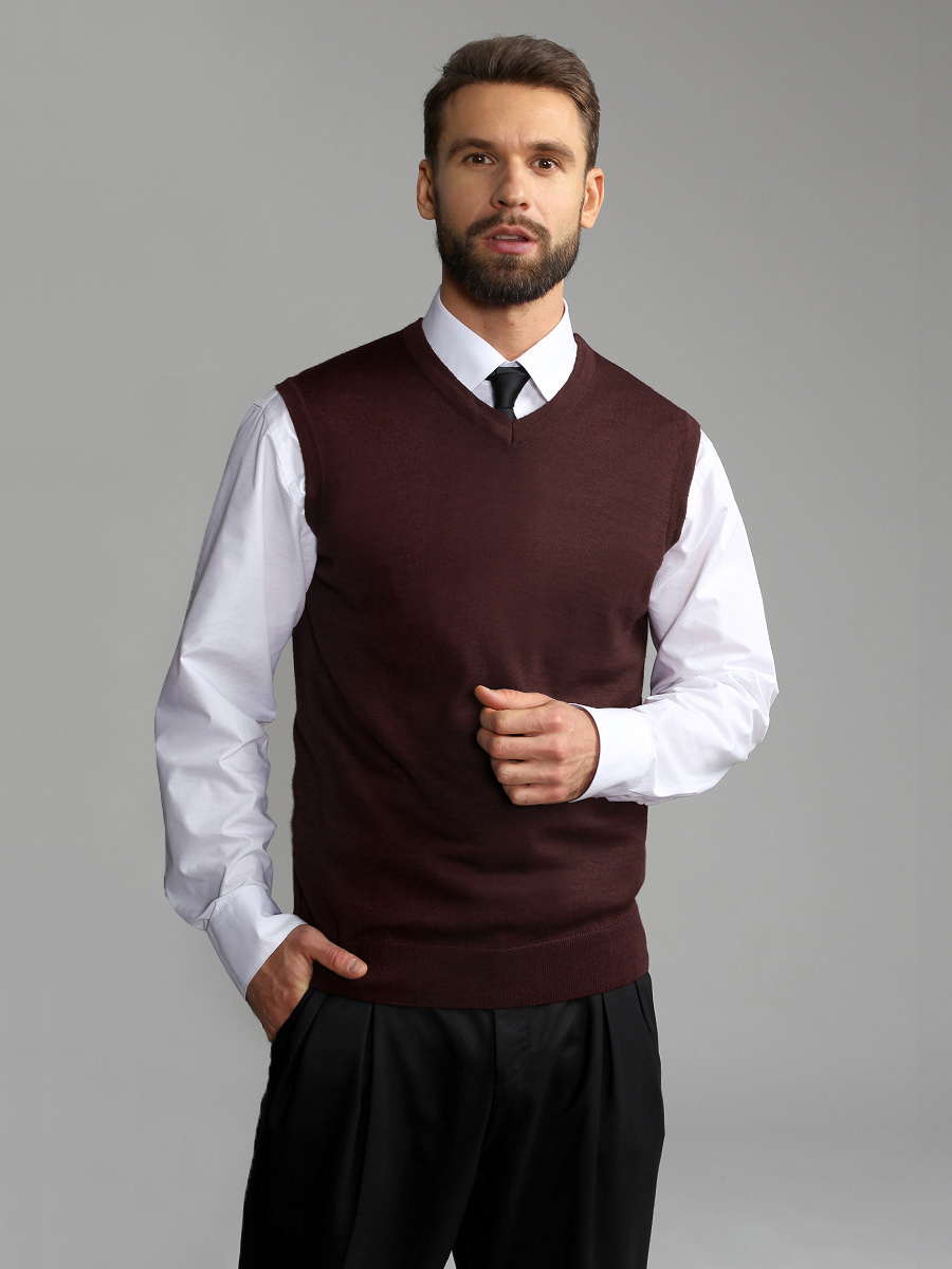 G125-AN241944А (шоколад) Жилет мужской