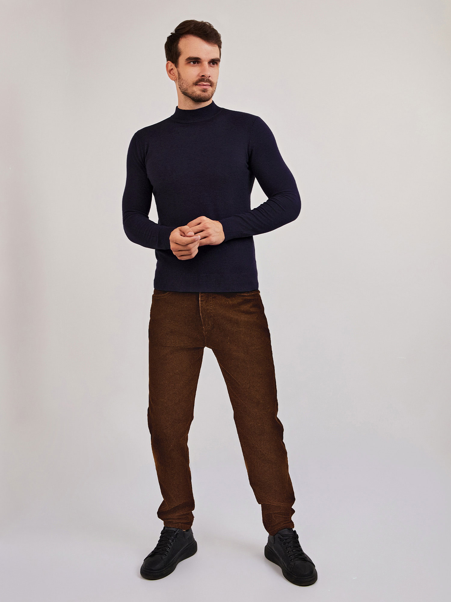 G122-KM фиолетовый Джемпер мужской