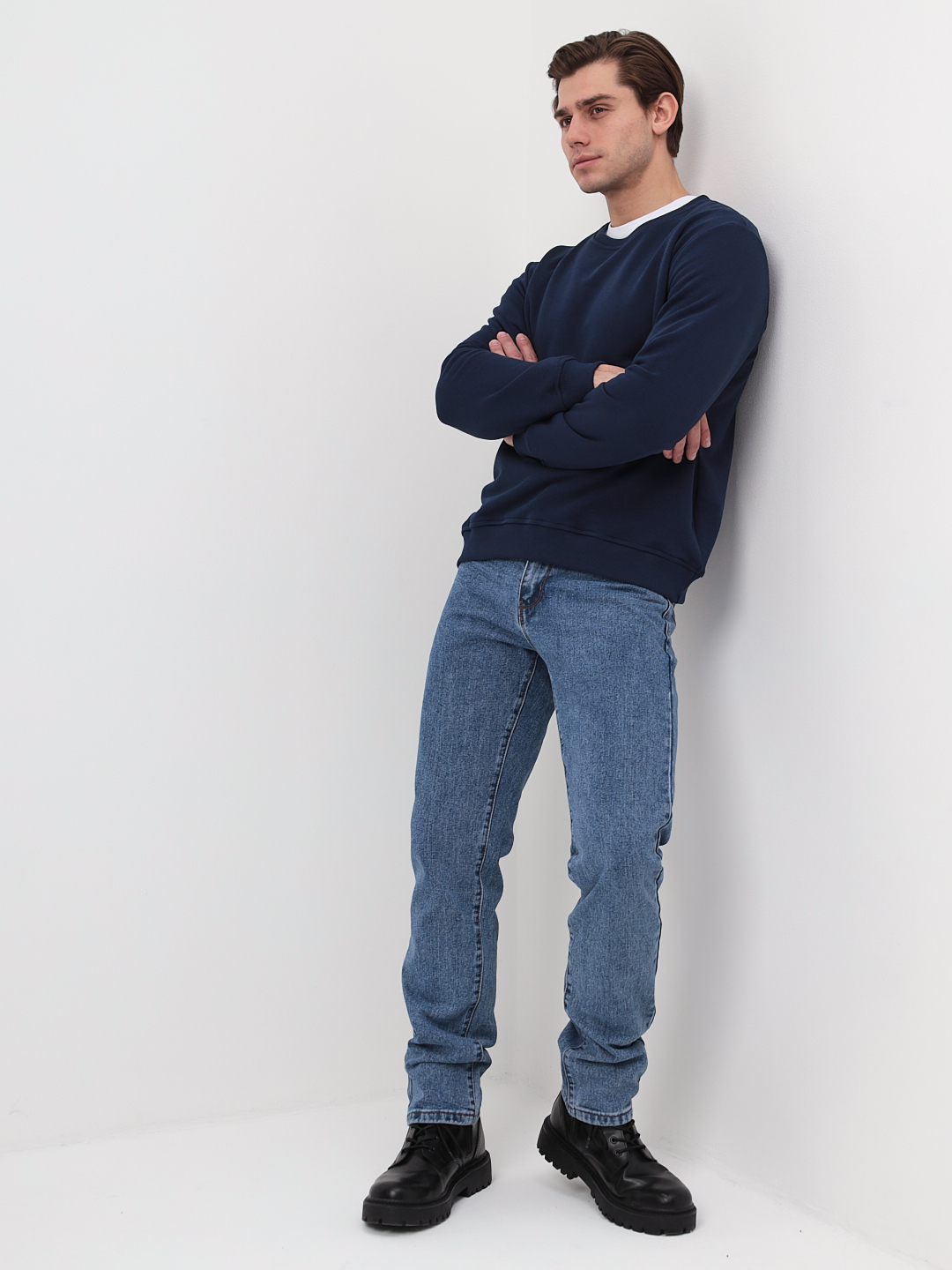 G121-OZ03-49 (т.синий) Свитшот мужской