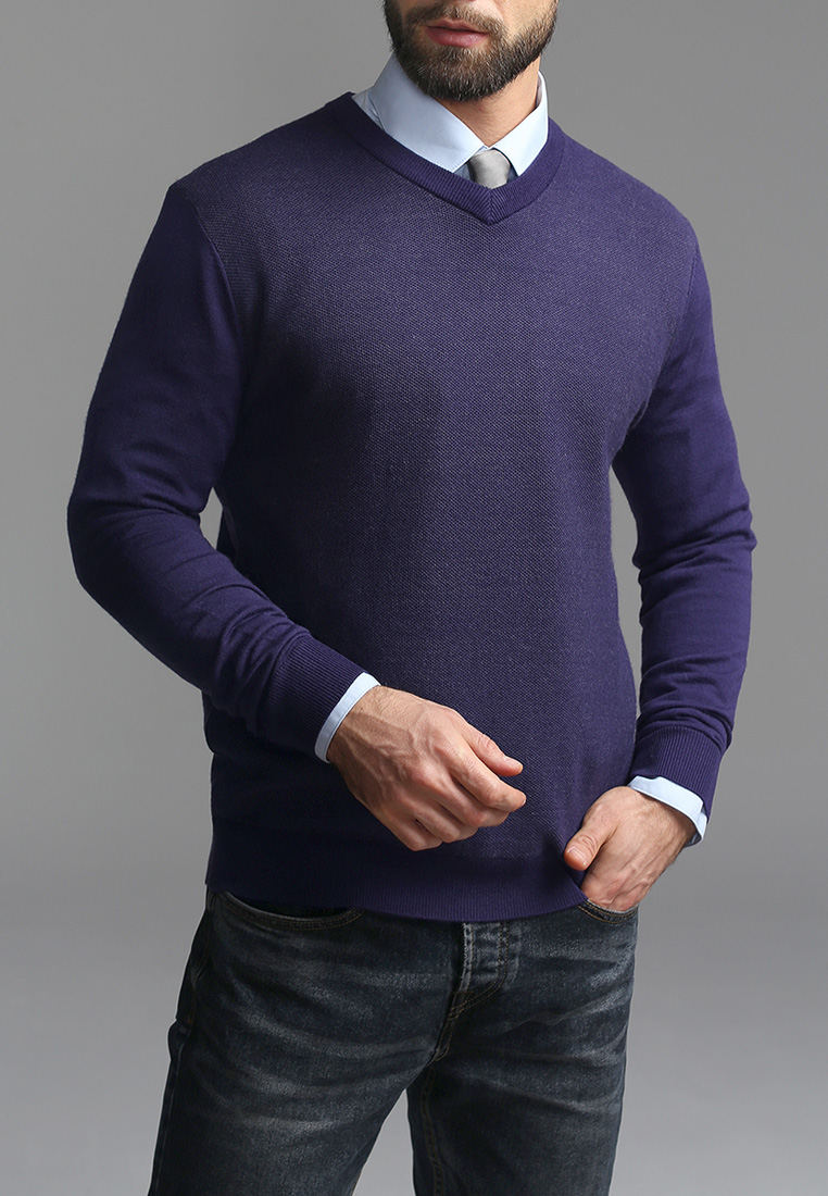 G124-Oxford (фиолетовый) Джемпер мужской