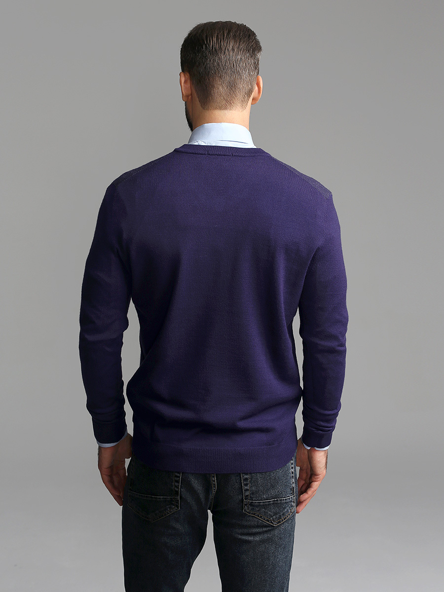 G124-Oxford (фиолетовый) Джемпер мужской