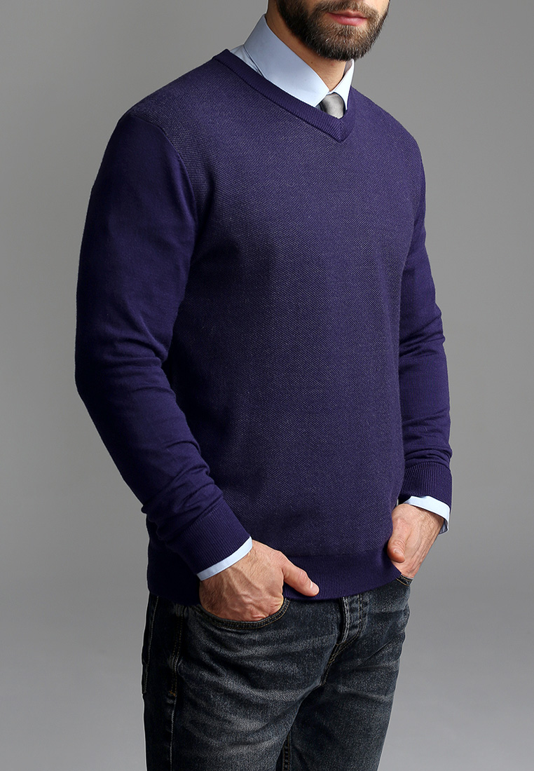 G124-Oxford (фиолетовый) Джемпер мужской