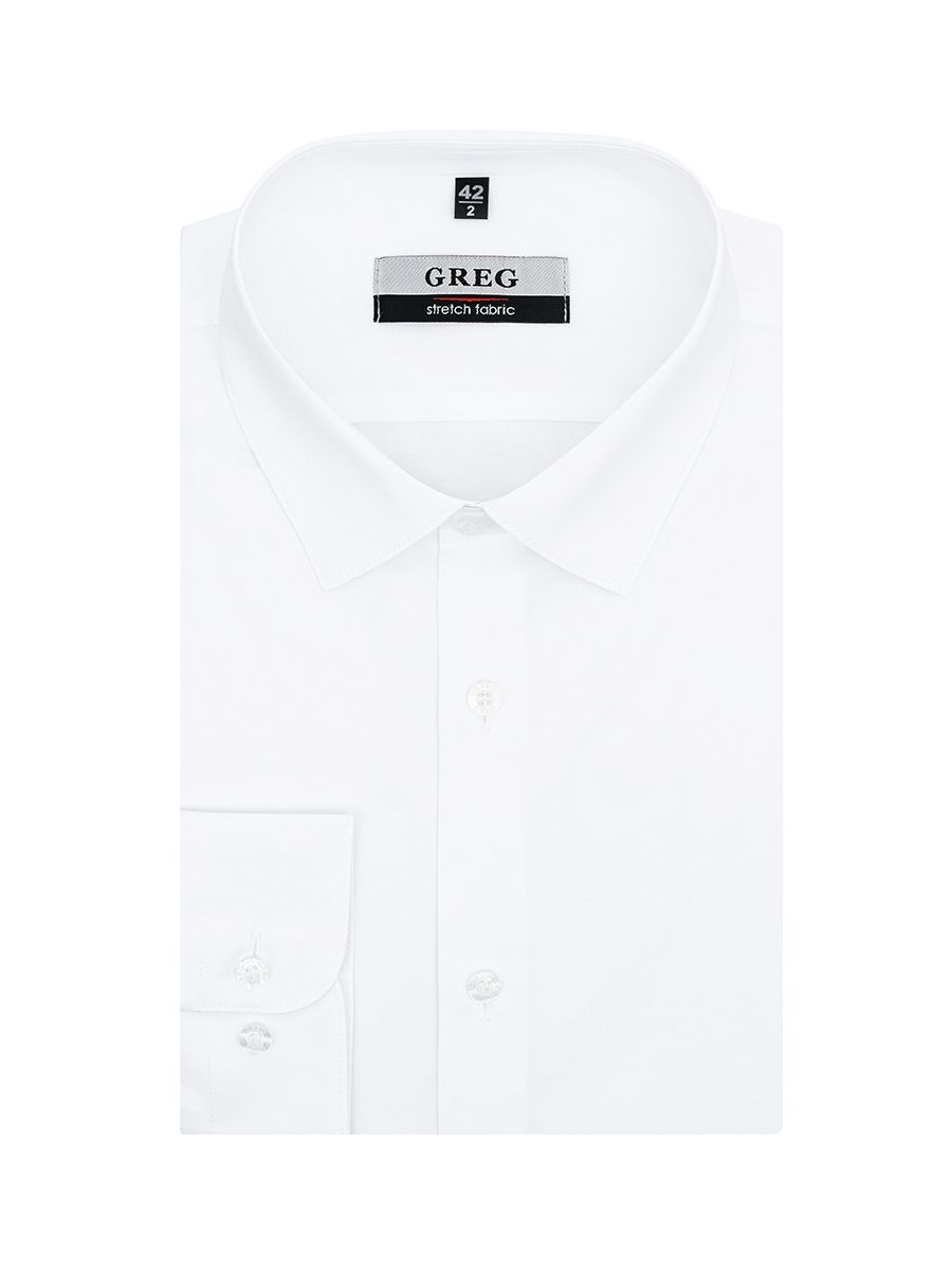 100/237/WH/ZVN STRETCH_V Сорочка мужская длинный рукав