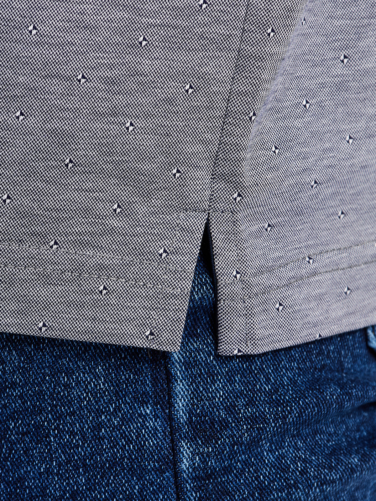 G155-PD4-LT0811 (серый) Джемпер мужской с воротником поло