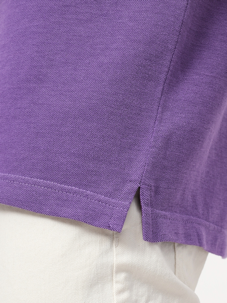 G144V-PH4-OZ7 (сиреневый)_V Джемпер мужской с воротником поло короткий рукав