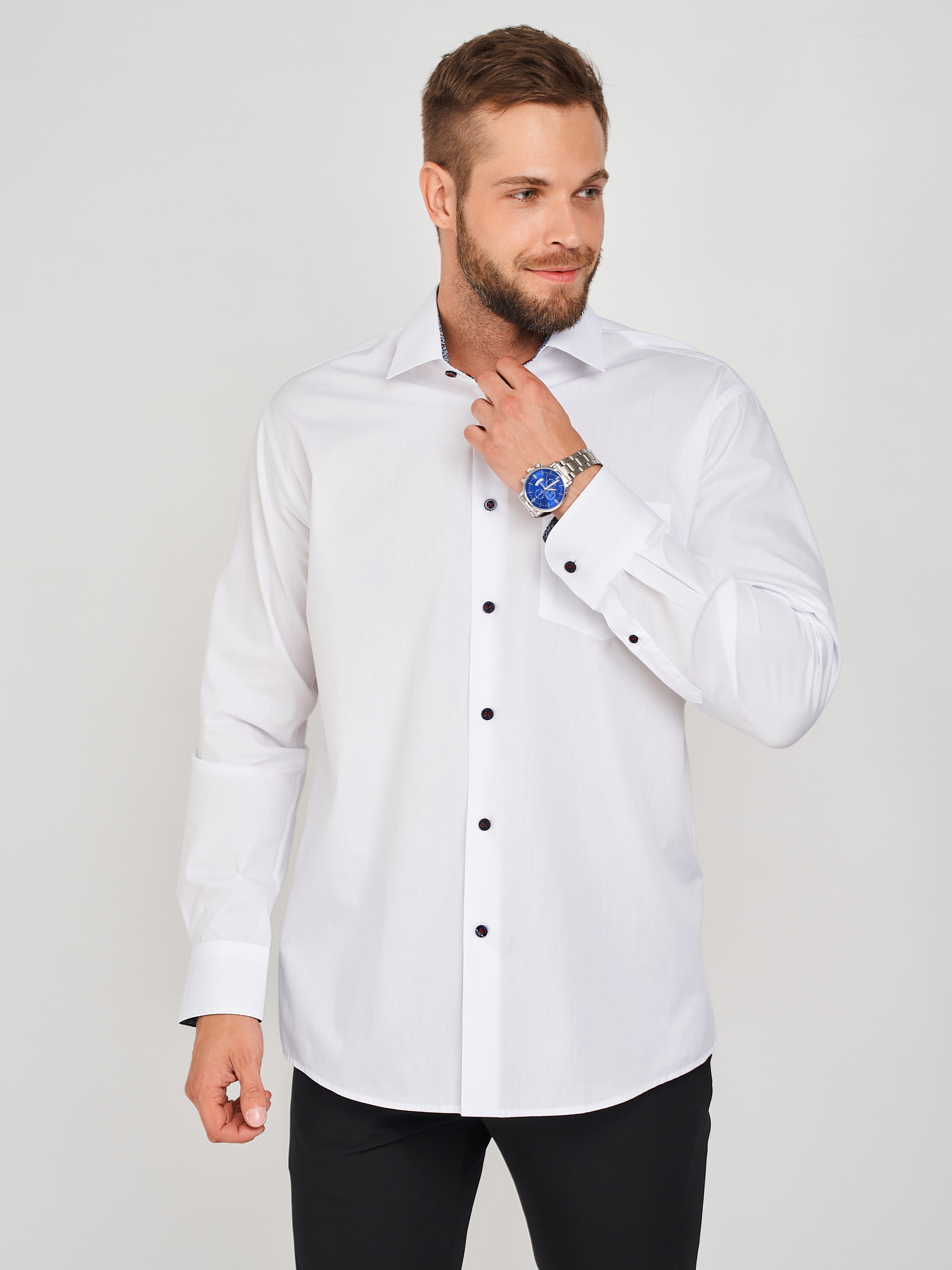 c100/157/ice/14p Сорочка мужская длинный рукав