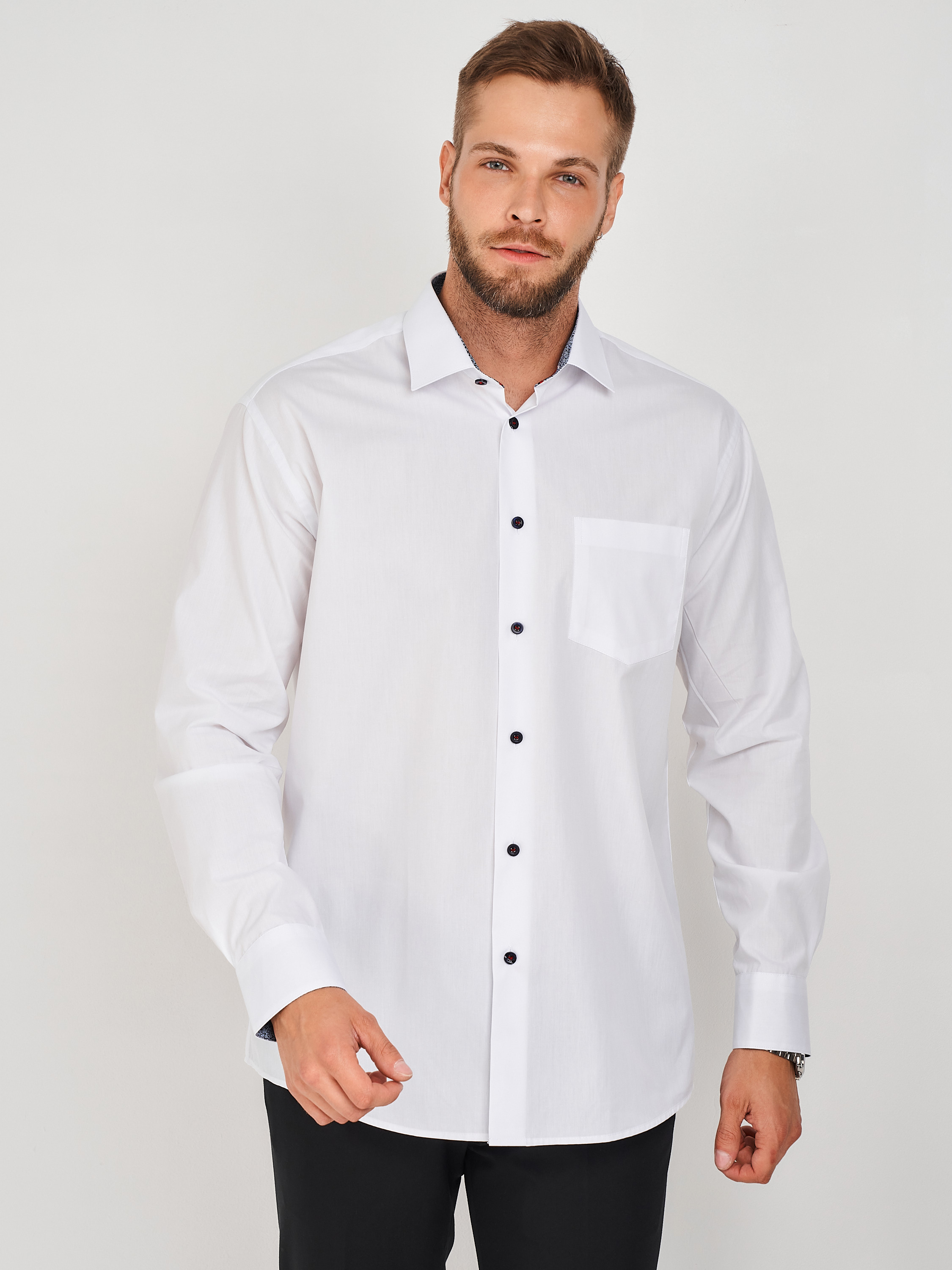 c100/157/ice/14p Сорочка мужская длинный рукав