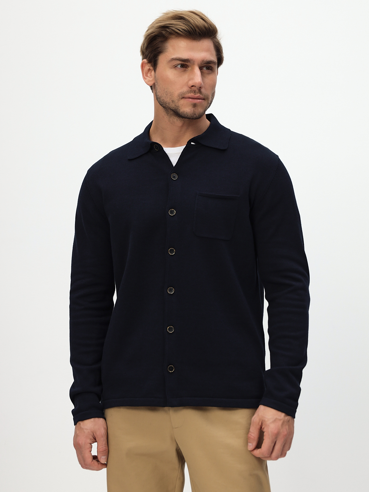 G148-TP (т.синий) Кардиган мужской