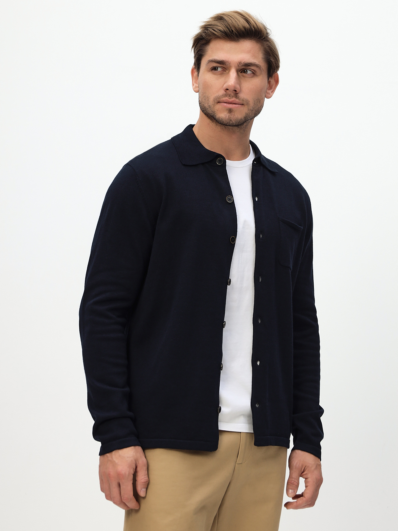 G148-TP (т.синий) Кардиган мужской