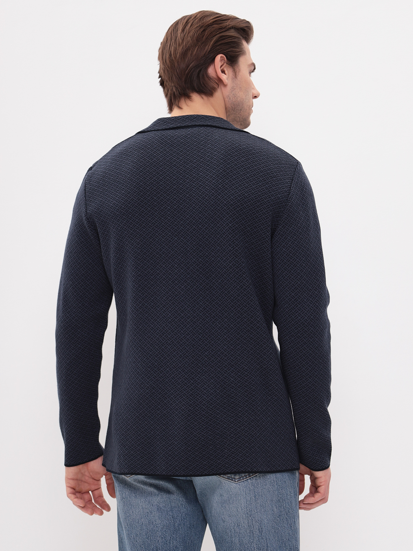 G136-KF-слэш (синий 530/060) Кардиган мужской