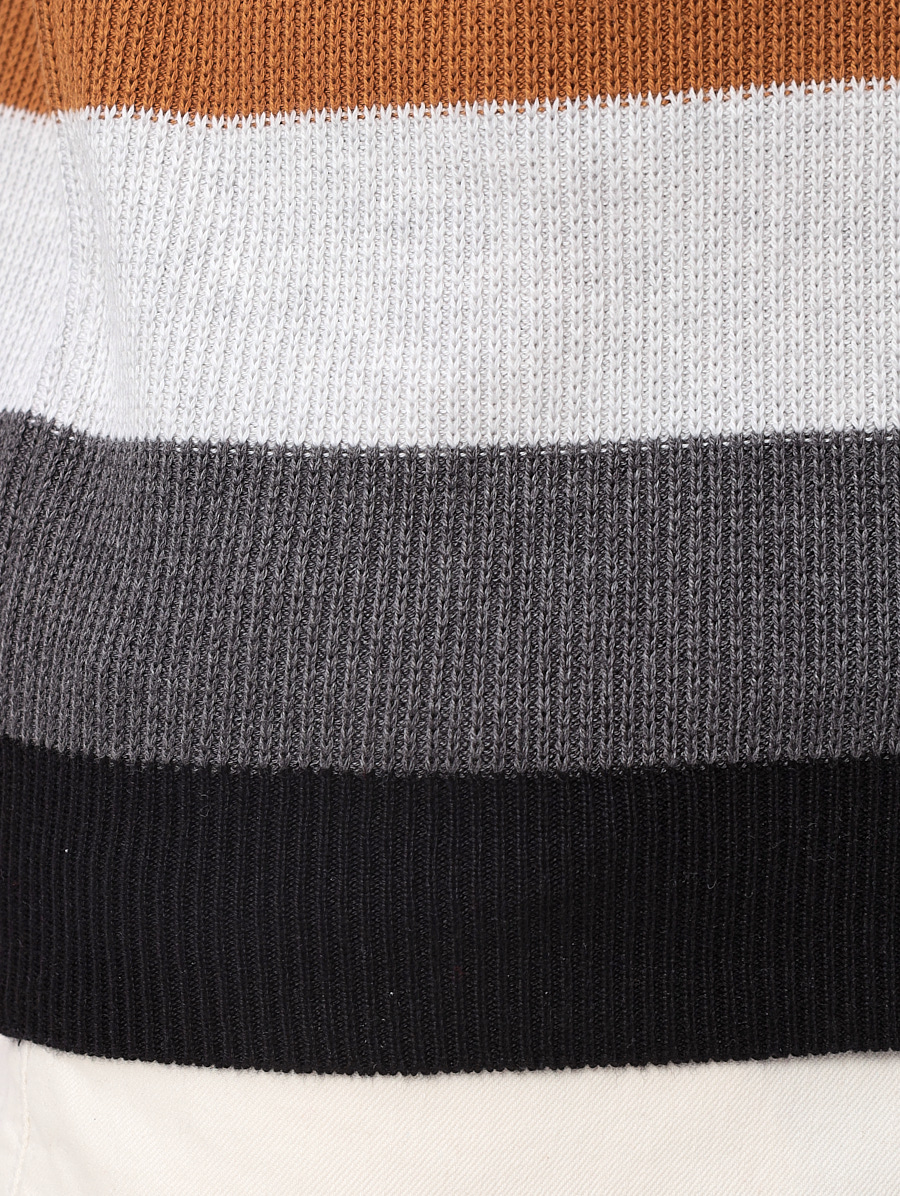 G121-001-полосы Б1(белый) Джемпер мужской