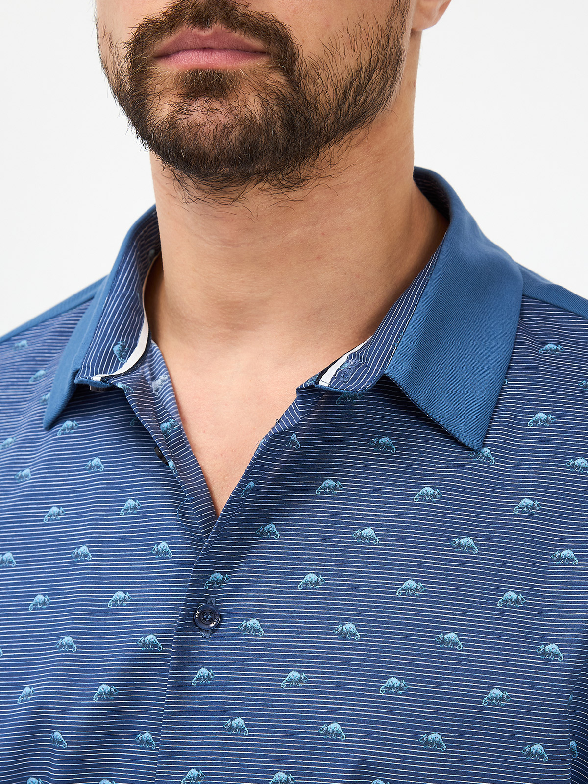 G143-KD1467T-LG2832 (т.джинс) Рубашка трикотажная мужская короткий рукав