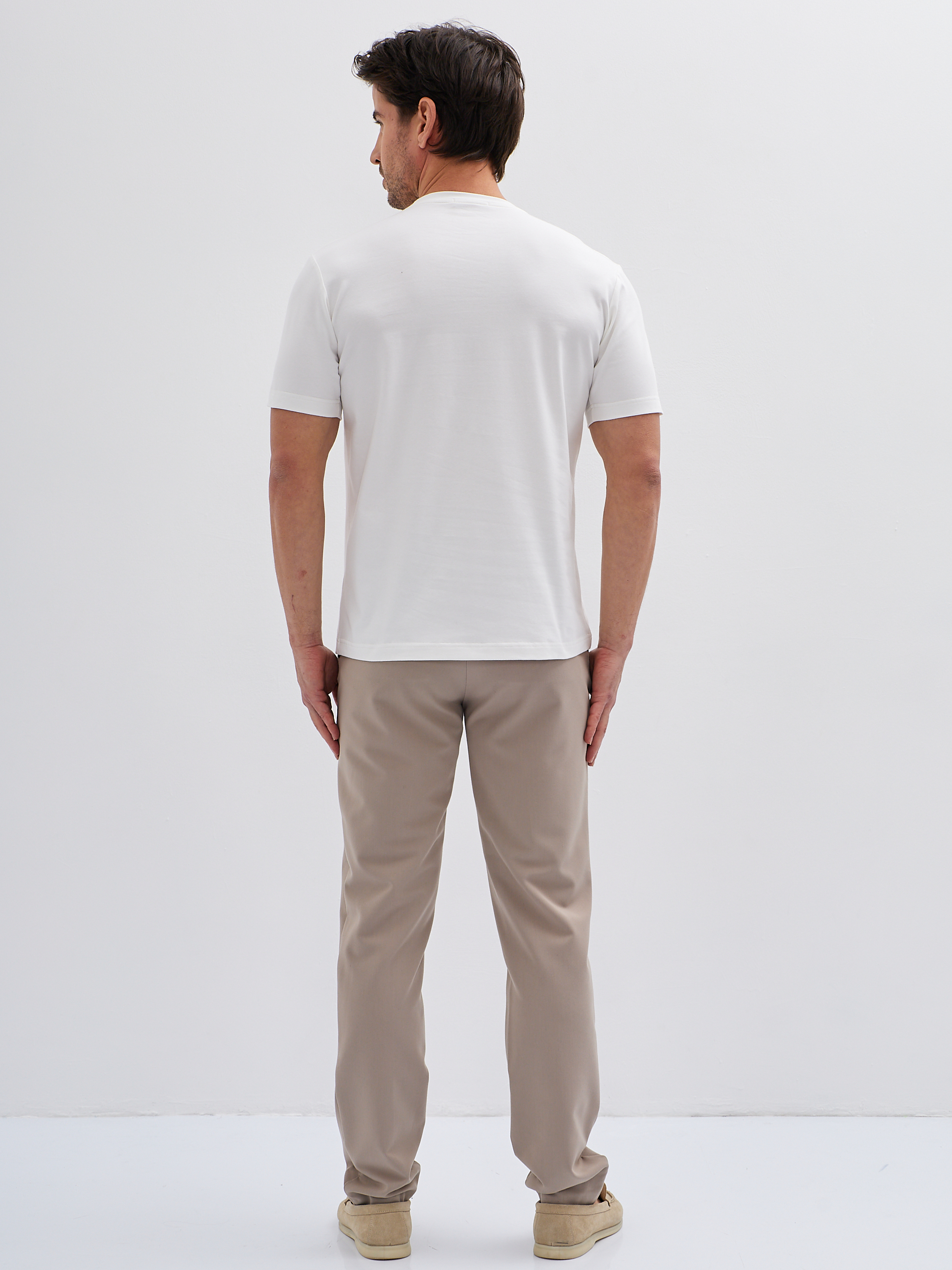 G145-KO-HJ-10001-N (экрю) Футболка мужская короткий рукав