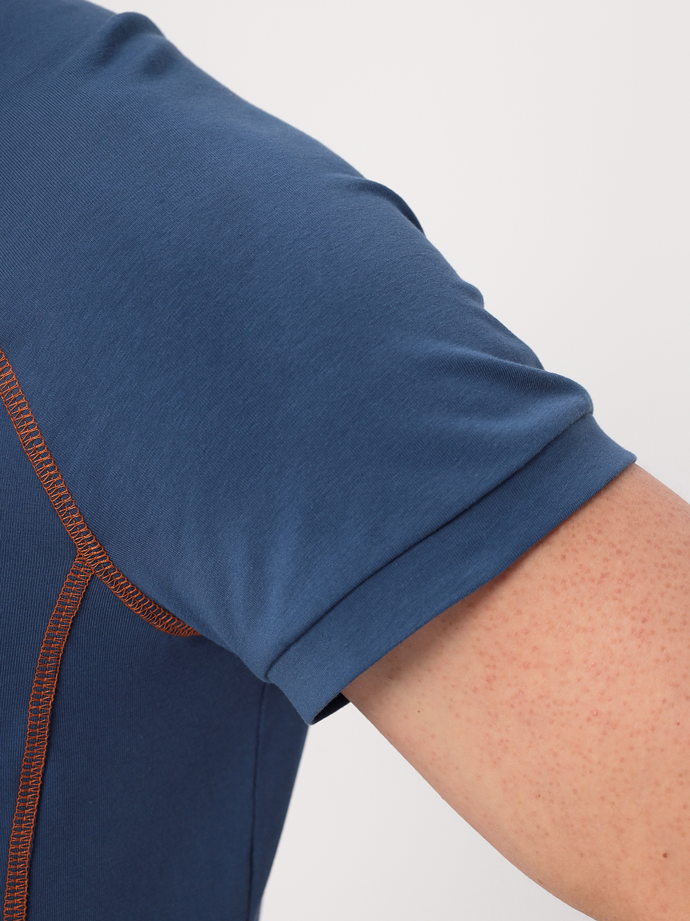 G152RZR-KO-SA5121-STR (т.джинс) Джемпер мужской с воротником поло короткий рукав