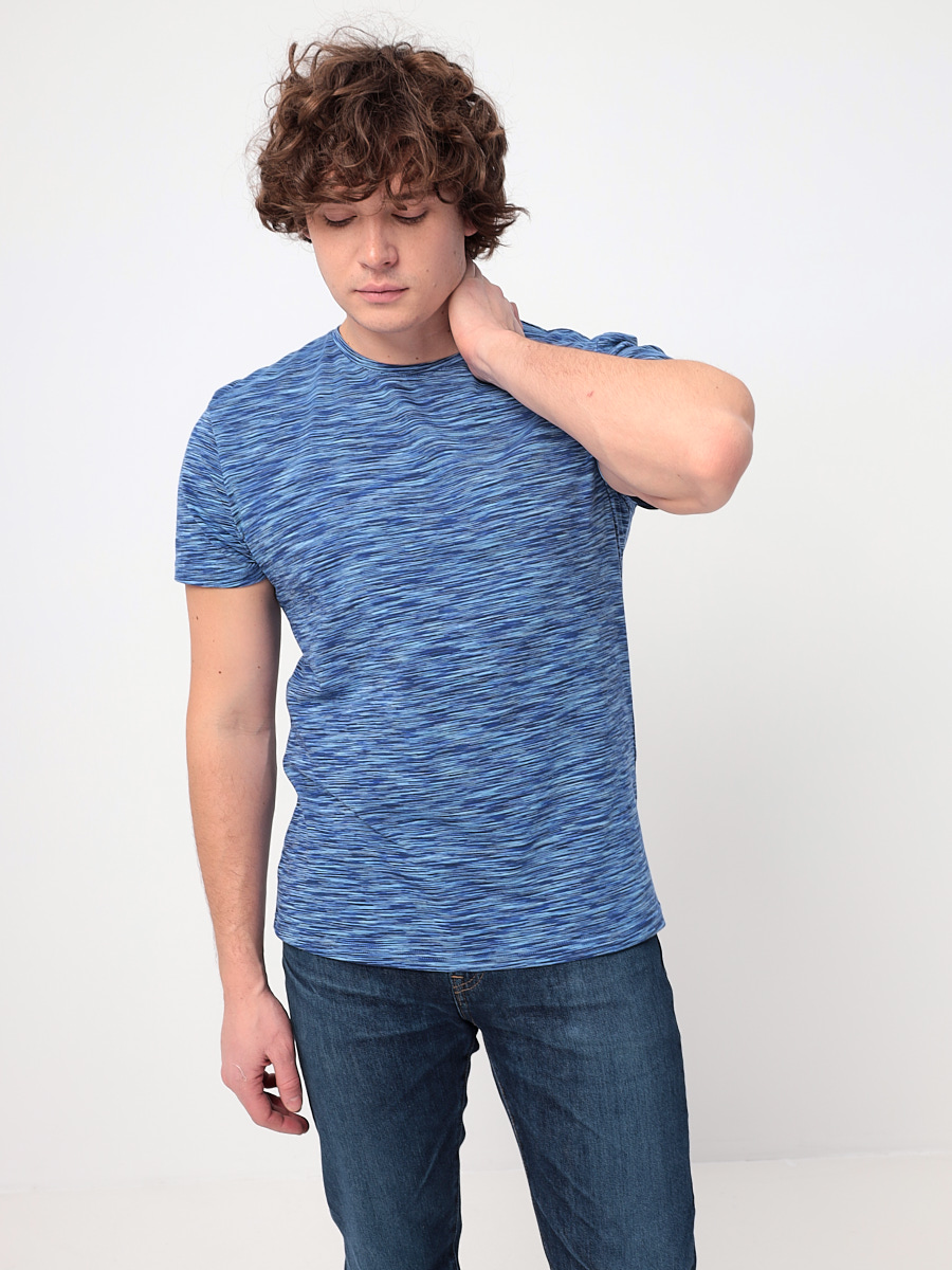 G145-KM-OR1046 (синий) Футболка мужская короткий рукав