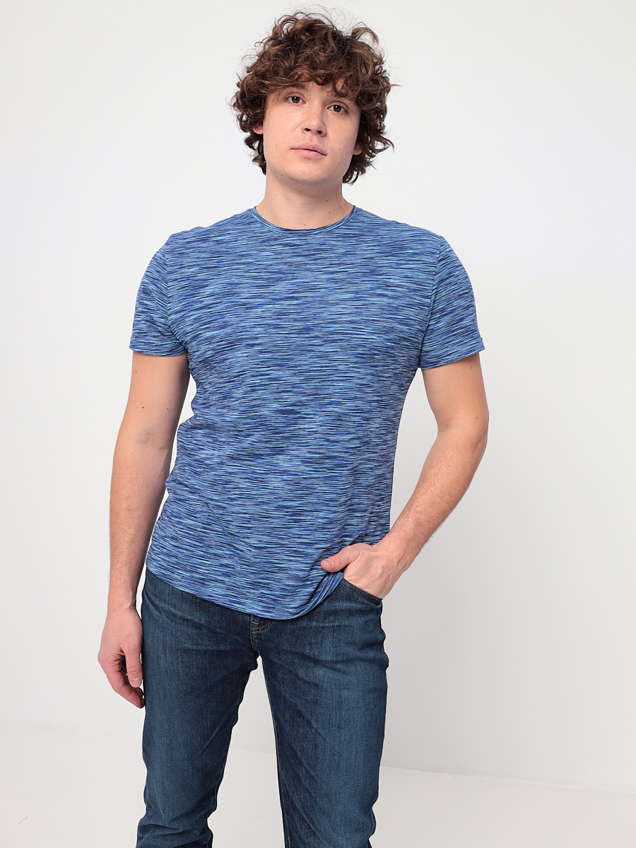 G145-KM-OR1046 (синий) Футболка мужская короткий рукав